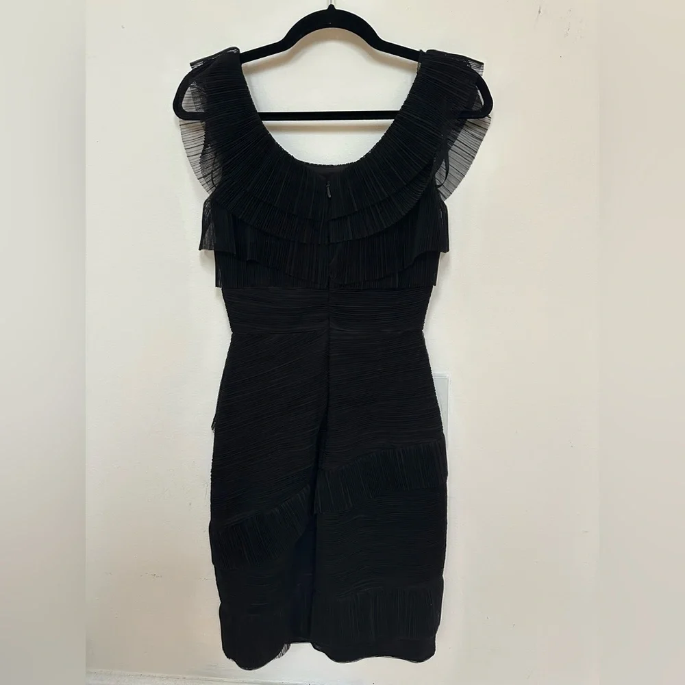 BCBGMAXAZRIA Briana Pleated Tulle bodycon dress - Picture 3 of 16